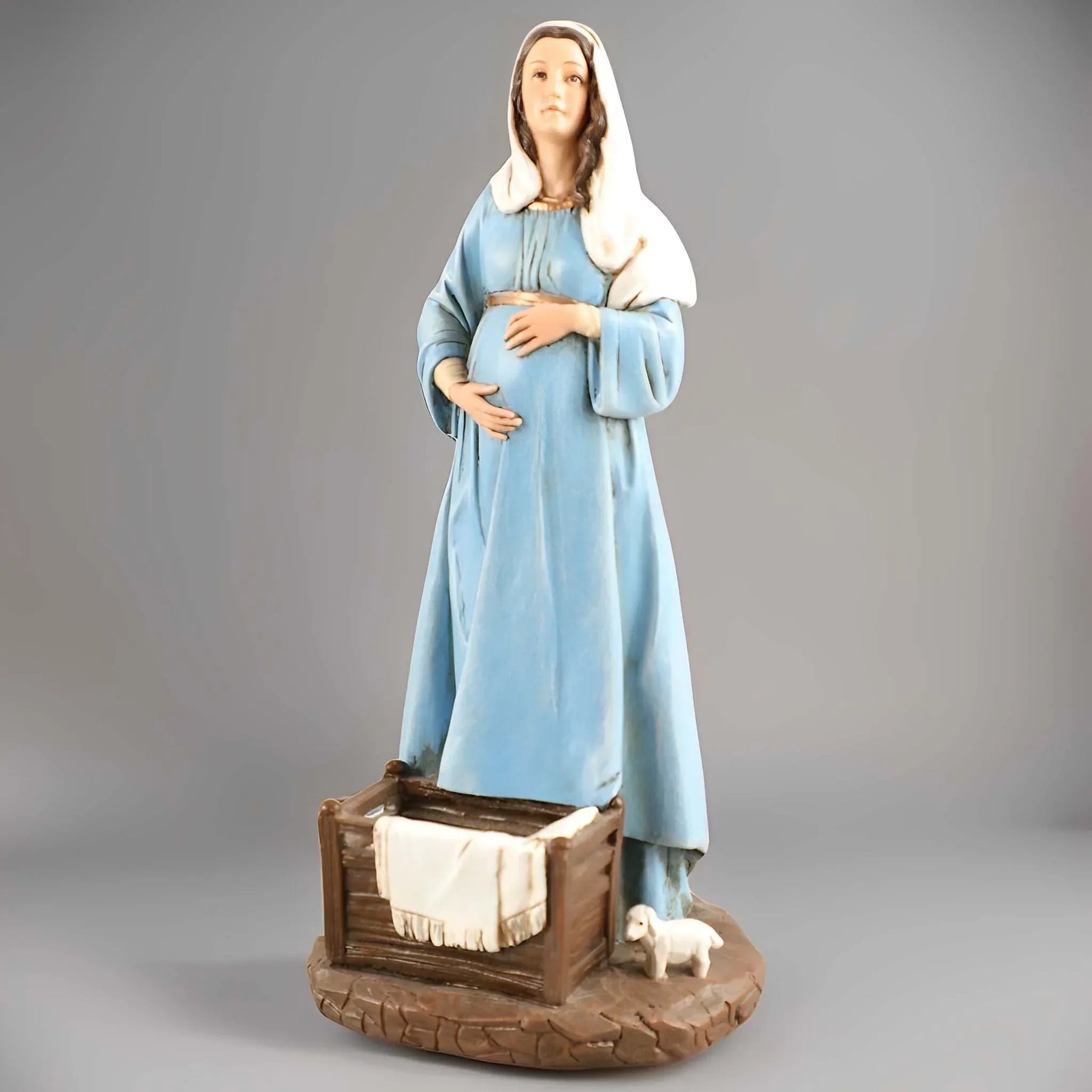 Imagem Virgem Maria Gravida em Resina